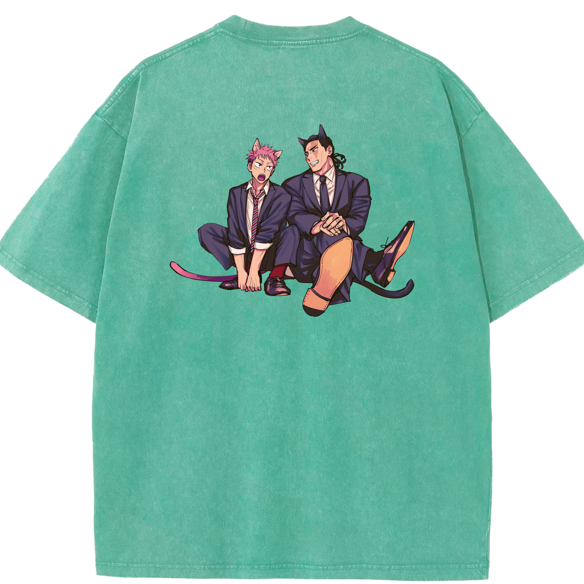 （画像用） 呪術廻戦 Jujutsu Kaisen 綿100% ヴィンテージ風 半袖Tシャツ（背面プリント）